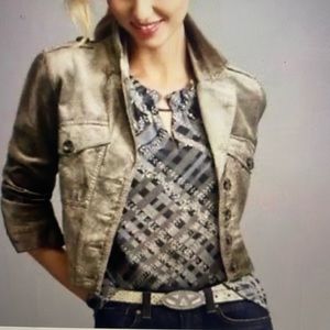 Cabi Crop Jacket - Gray Size Large